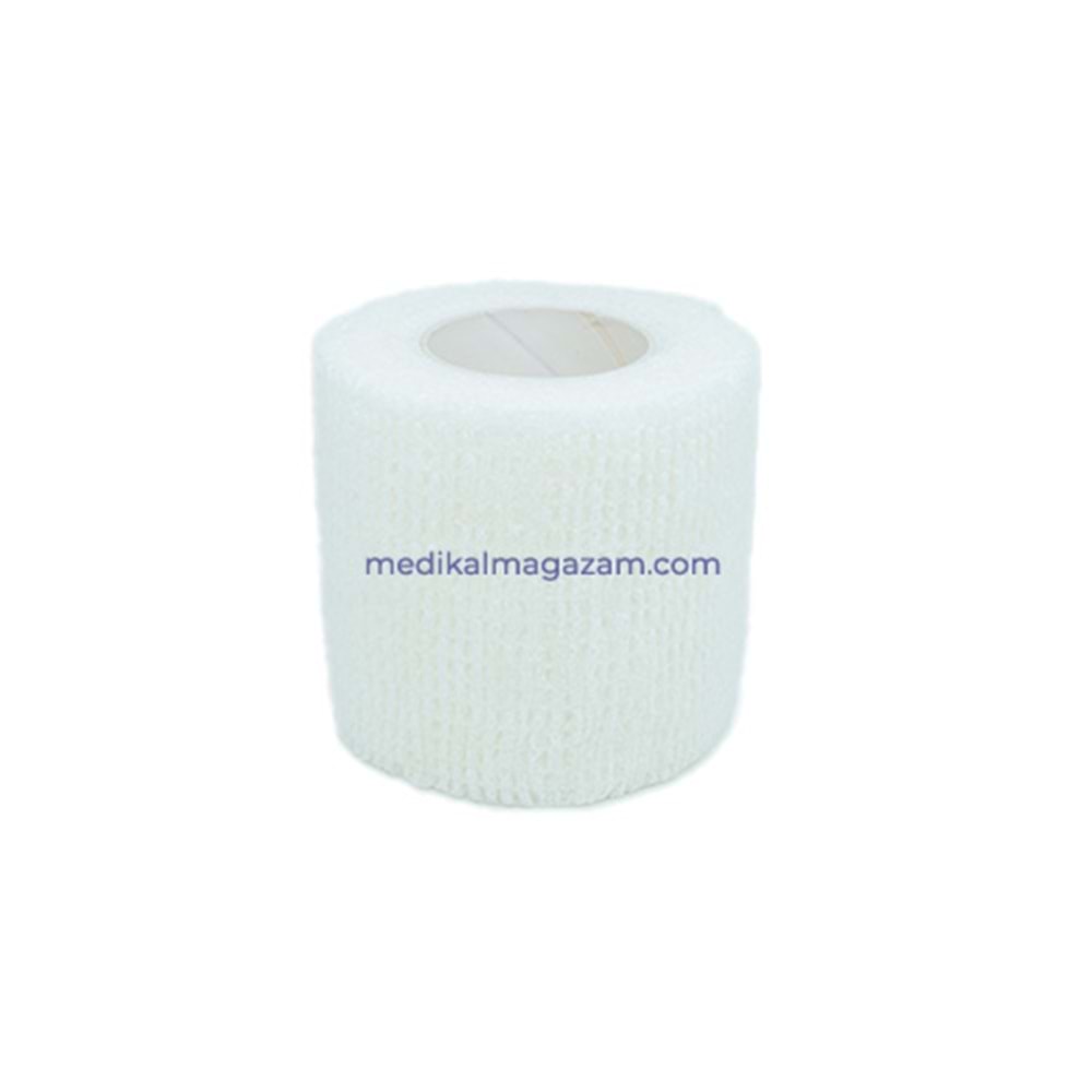 Kendinden Yapışkanlı Bandaj - Beyaz - 5 CM X 4.5 M