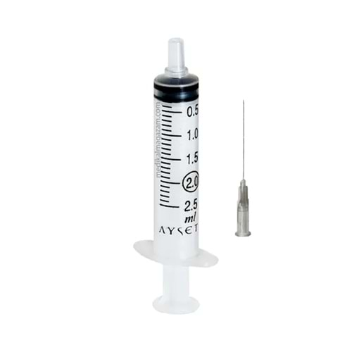 2 ml Uzun Dental Enjektör 27G 50mm Gri İğneli