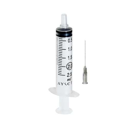 2 ml Kısa Dental Enjektör 27G 40mm Gri İğneli